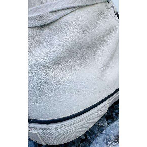 AllSaints Chalk White Leather Sneakers Hi Top Men’s Size 41 Used main image 11